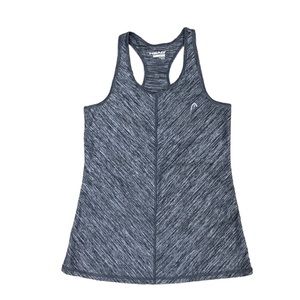 Head Racer Back Tank Top, Grey marled with Black